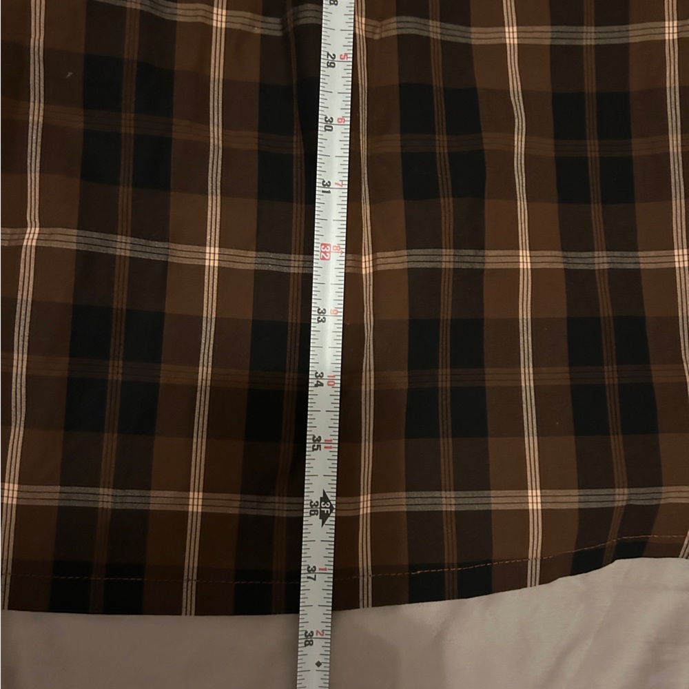 J Crew plaid print smocked midi dress in brown black Size XS - Picture 5 of 12